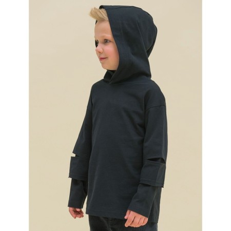 Jumper for boys, height 122 cm, black color-5
