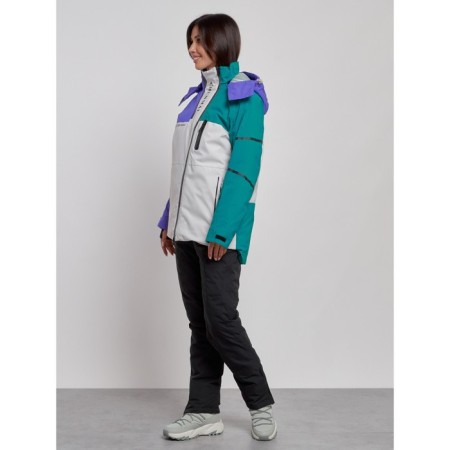 Ski costume female winter, size 48, dark green color-1