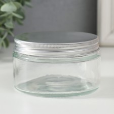 Bank for candles glass with a “transparency” lid 250 ml 9x9x5.5 cm