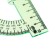 Set of drawing medium calligrata (ruler 20 cm, 2 triangles, transporter), transparent, mix, package