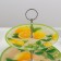 Glass fruit 2-tier shade "Dolce", d = 25/20 cm, yellow color