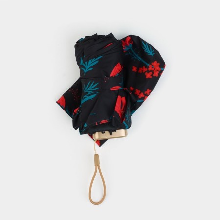Women's umbrella “red flowers”, 6 knitting needles, folds into the phone.-5