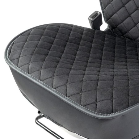 Frame caps for the front seats Car Performance, 2 pcs, alcantara, rhombus, cheese-7