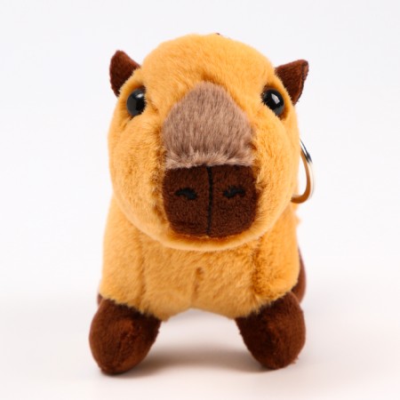 Soft toy "Capybara" on a key fob, 14 cm-2
