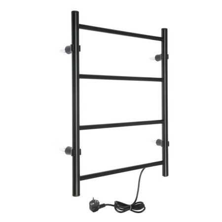 Room -heated towel electric Tera "Classic", 400x600 mm, 4 crossbars, black