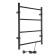 Room -heated towel electric Tera "Classic", 400x600 mm, 4 crossbars, black