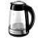 Electric kettle Brayer BR1012BK, glass, 1.7 l, 2200 watts, black-silver