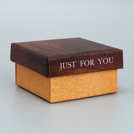 Gift folding box, packaging, “Just for You”, 12 x 12 x 6.5 cm-2