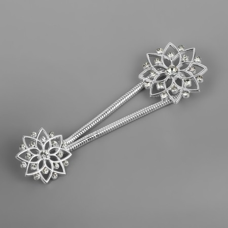 Decorative fastener, d = 2.4/3.1 cm, silver color