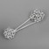 Decorative fastener, d = 2.4/3.1 cm, silver color