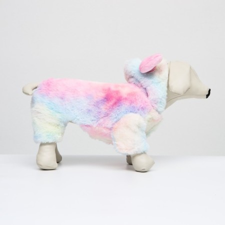 Kombinozon "Bunny" with a hood, size L (DS 36, Osh 17 cm, og 45 cm), pastel-2