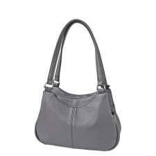 Bag bag claim. Kozh, lightning department, gray color 25x11x21cm