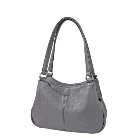 Bag bag claim. Kozh, lightning department, gray color 25x11x21cm