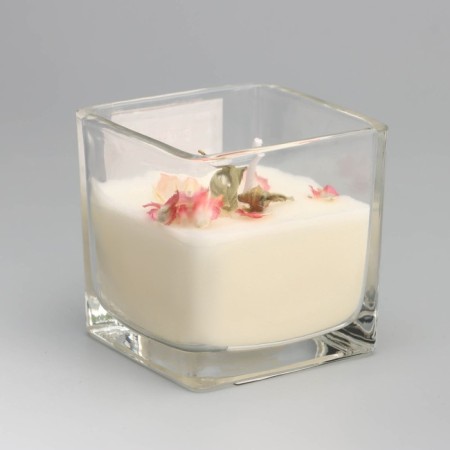 Aromatic candle in a glass "Soy Wax", sea salt and sage-2