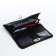 Women's wallet on fasteners, black color