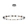 Assini Lamp with PDU 12XLED 90W black and gold 88x88x10-110 cm