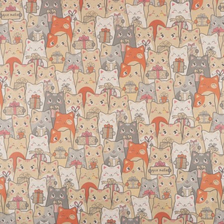 Paper Crafts "cats with gifts", 1 sheet, 70 x 100 cm-2