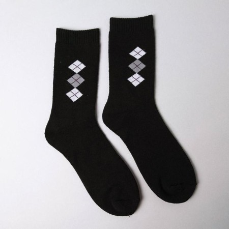 Socks male terry, black color, size 25-27