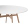 Round table Skandi metal, white/natural 90x90x73 cm