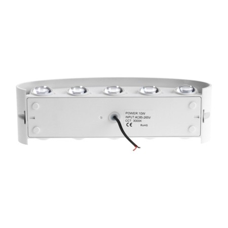Front Fatter "Permeosphere", FSD-066, 10 W, 3000K, 5 rays, IP65, 220 V, plastic, white 10084-7