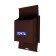 Mail box without a lock (with a loop), a horizontal “letter”, brown