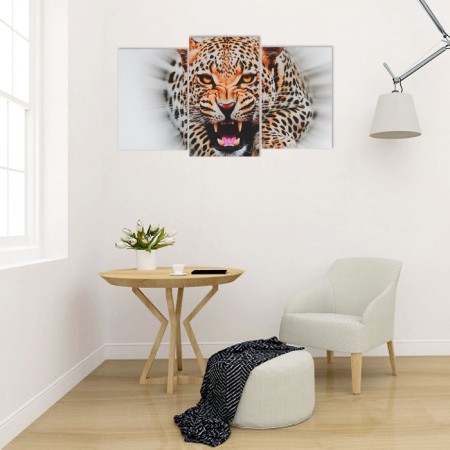 Modular picture on the subframe "Predator" (2-31x44; 1-31x51) 93x51 cm-1