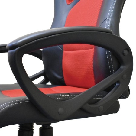 Playing armchair Brabix "Rider ex-544", eco-leather black/red fabric-3