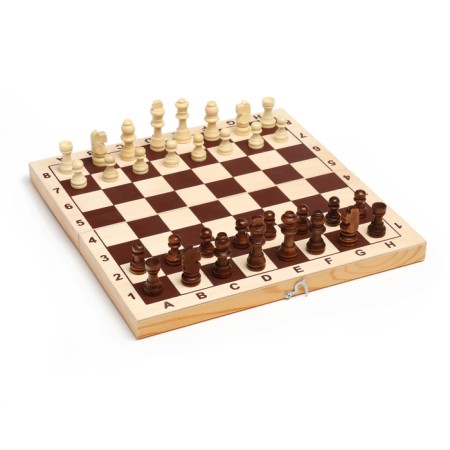 Chess figures, wood, king H-5.5 cm, pawn H-2.8 cm, mix-1