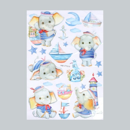 Plastic sticker multi -layer "Elephant Switch" 50x35 cm