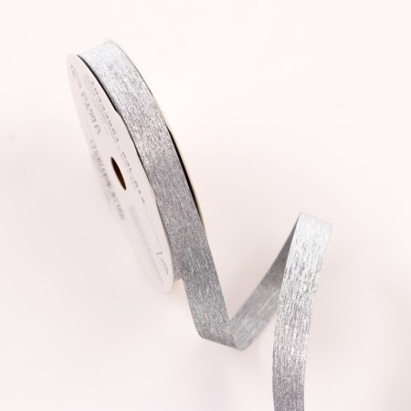 Plastic tape "silk", 1.2cm x 45m, silver-1