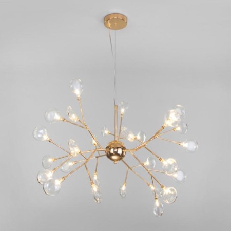 Lamella chandelier, 27x3W G4, color gold