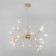 Lamella chandelier, 27x3W G4, color gold