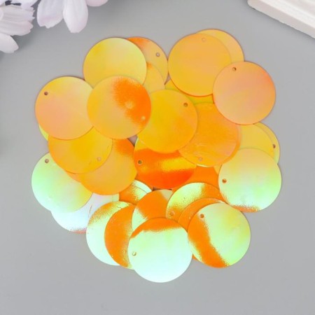 Sequins "circle" orange set 30 g d = 2.5 cm-1