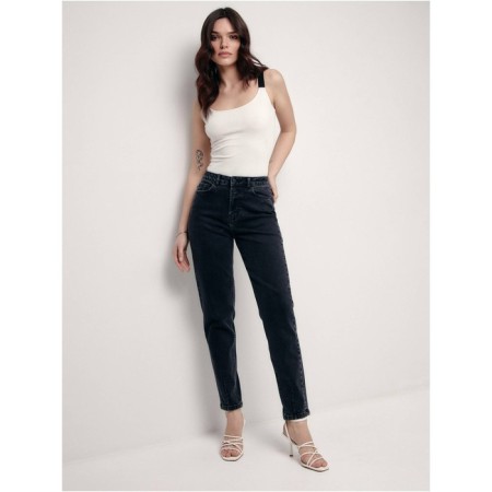 Women's jeans Conte Elegant Mom Fit, size XS, color Washed Black-1