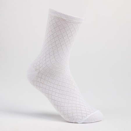 Children's socks, white color/rhombics, rn 16-18