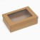 Folding box, craft, with a window, 30 x 20 x 9 cm