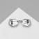 Brooch "Glass" Glamor, acrylic gray, white color in silver