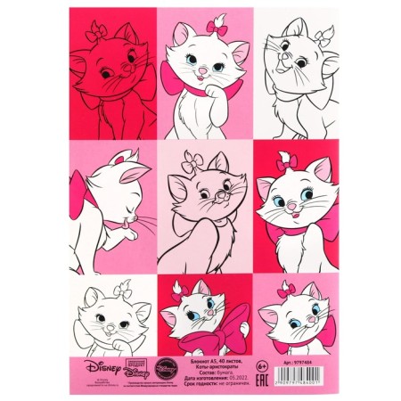 Notepad A5, on the paper clip, 40 sheets, to a point, a cat's cat-7