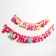 Garland on the eyelets "Happy Birthday!", Length 219 cm, princesses