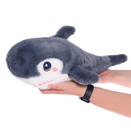 Soft toy "Shark", dark gray color, 45 cm-6
