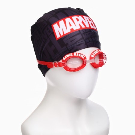 Children's set "Marvel", hat, swimming glasses, bag