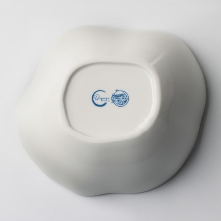 Basilnik ceramic uneven edge "Divorces", 600 ml, 17 cm, white color-5