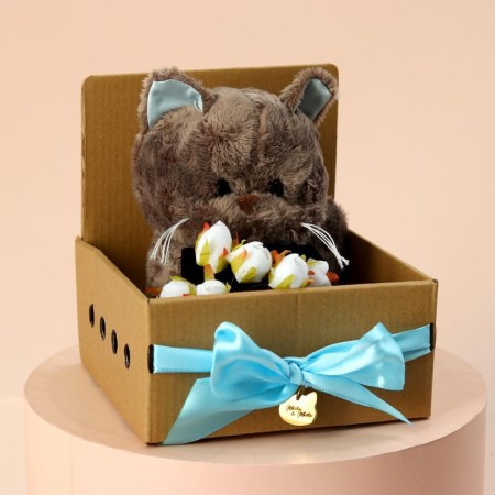 Soft toy "Gentleman Marti", cat, 25 cm-5