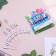 Candle for a cake inscription "Happy Birthday", silver, on skewers, 8 cm