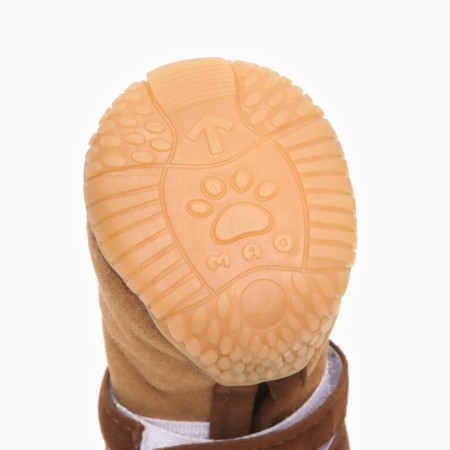 The boots are tall with a stocking, set 4 pcs, size 3 (sole 4.8 x 4.2 cm), brown-5