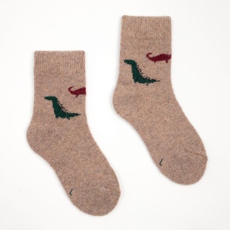 Nosk children's woolen "dinosaurs", color mix, size 20-5