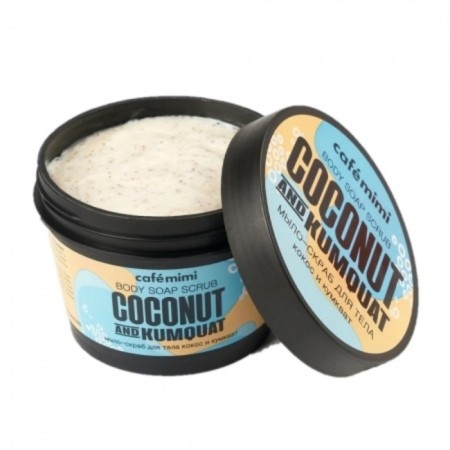 Café mimi-mimi soap-scrub “Coconut and Kumvat”, 110 ml-1