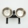 A stand with bowls, 2 x 250 ml, height 25 cm, collapsible, black