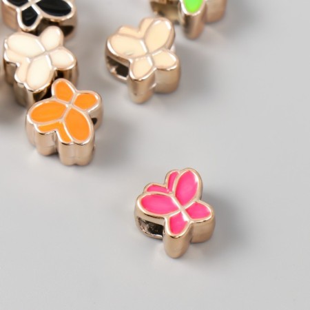 Beads for creativity Plastic "Butterfly Bright middle" mix set 10 pcs 1.1x1 cm-1