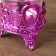 Climber Plastic, glass for 1 candle "droplets" pink 7x6x6 cm
